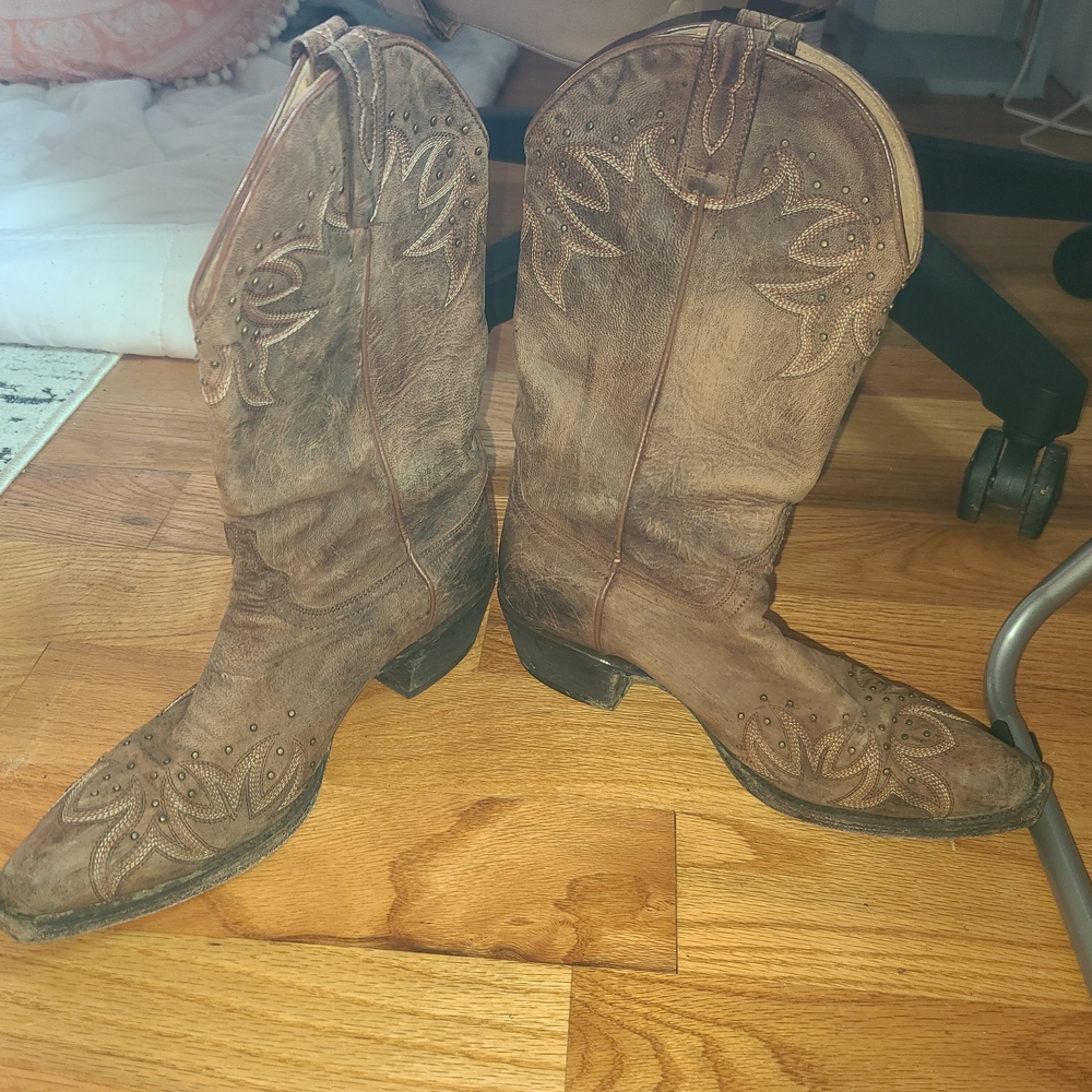 Brown Western Cowboy Boots SIZE 8.5